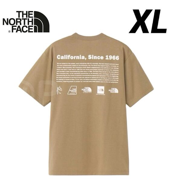 ノースフェイス Tシャツ ヒストリカルロゴ 新品 XL ベージュ