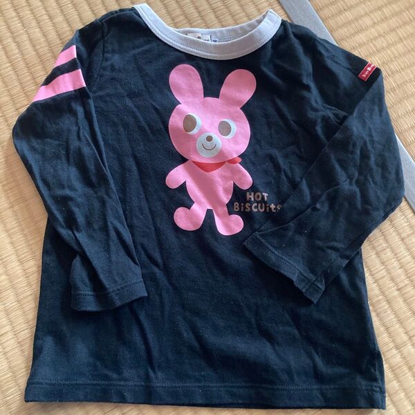 ミキハウス ホットビスケッツ ロンT 長袖 100cm 記名あり 長袖Tシャツ