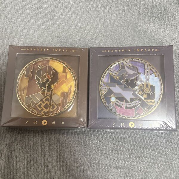 【公式正規品】原神 リオセスリ 鍾離 メタルバッジ 虹色の邀約シリーズ 2点セット