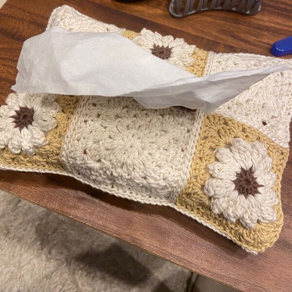 ティッシュケース ティッシュボックス かぎ針編み ハンドメイド