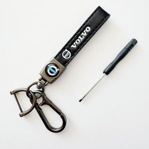 ボルボ VOLVO キーホルダー おしゃれ pu革 3D レザー1