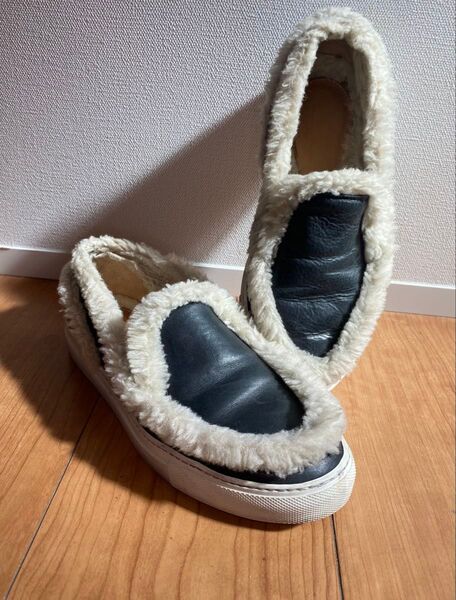 メゾンマルジェラ MM6 ボアスリッポンスニーカー 36/23cm Navy