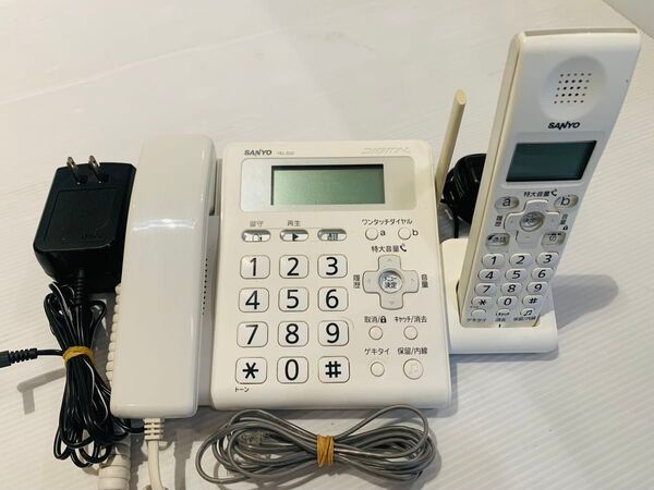 【動作品】SANYO デジタルコードレス留守番電話機TEL-DJ2【子機あり】
