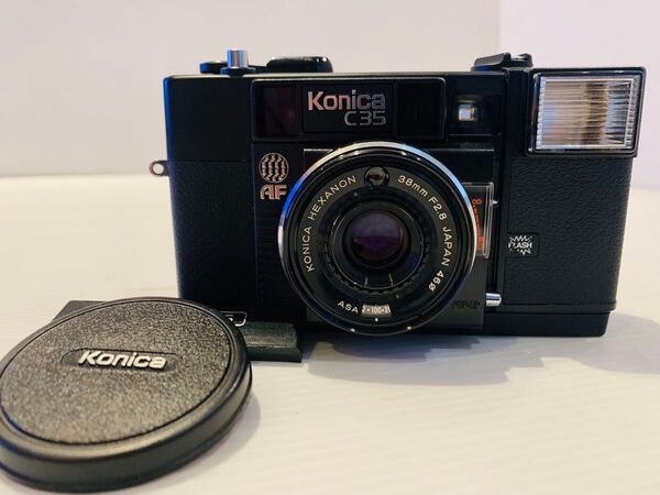 【完動品】フィルムカメラ Konica C35 AF【ジャスピンコニカ】