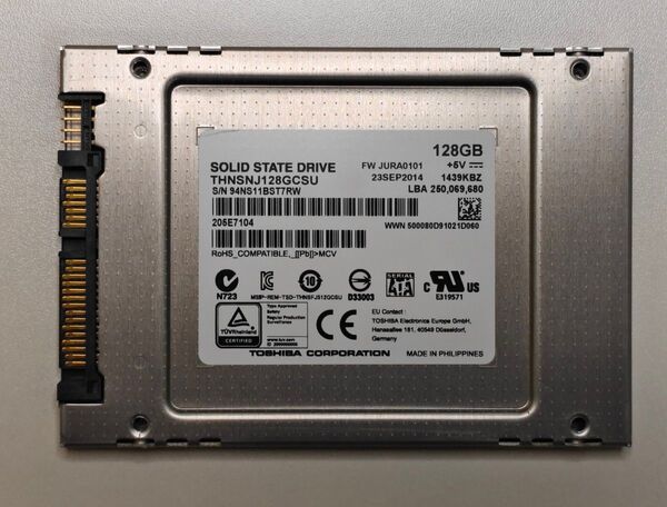 TOSHIBA 2.5インチ SSD 128GB