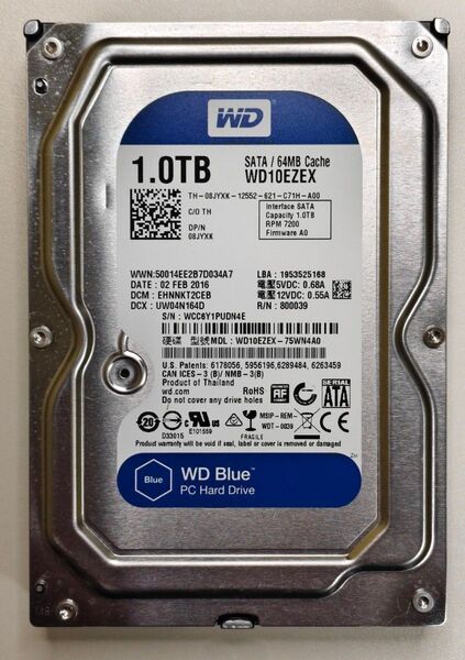 Western Digital Blue 3.5インチ HDD 1TB