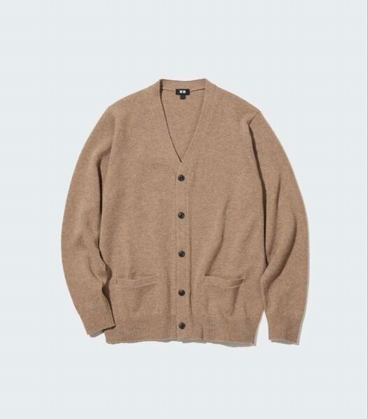 【used】UNIQLO ラムVネックカーディガン メンズ M