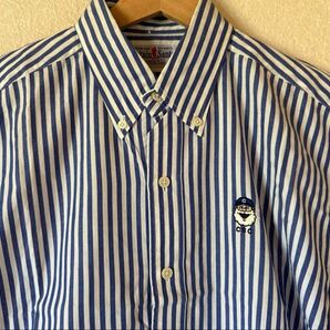 キャプテンサンタ ブルーストライプ Sサイズ 半袖シャツ