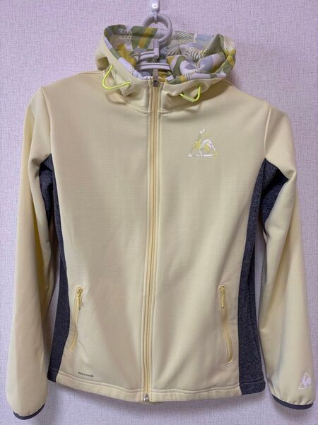 DESCENTE レディース パーカー Lサイズ イエロー系 le coq sportif