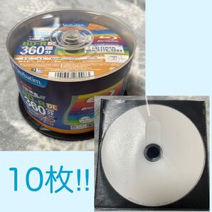 ☆10枚セット☆ Verbatim 1回録画用BD-R DL 50GB 6倍速
