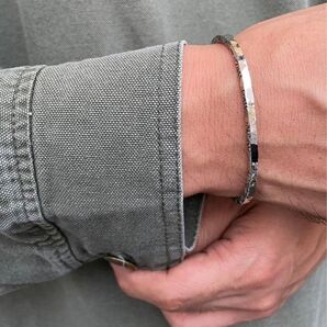 美品 VIVIFY ビビファイ バングル (3mm body)w/gold シルバー アクセサリー bracelet ゴールド