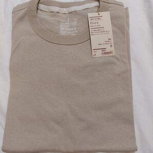 無印良品 太番手 天竺編みTシャツ メンズ S アイボリー
