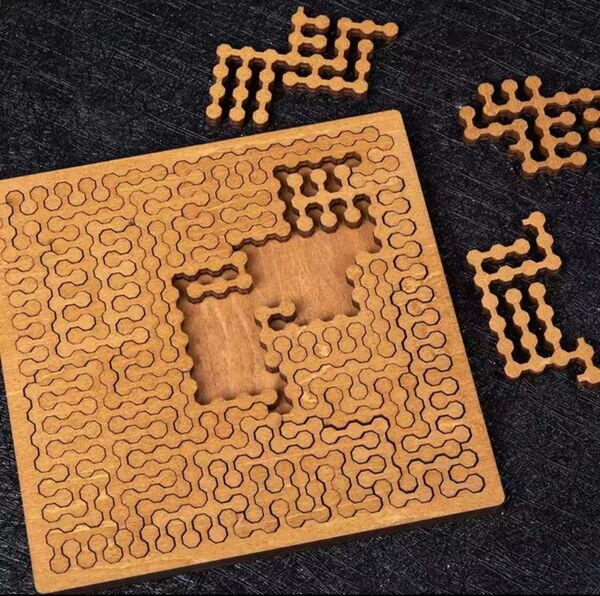 木製 迷路型ジグソーパズル