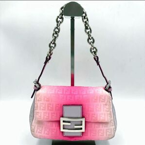 FENDI フェンディ ズッキーノ マンマバケット FFロゴ 肩掛け キャンバス