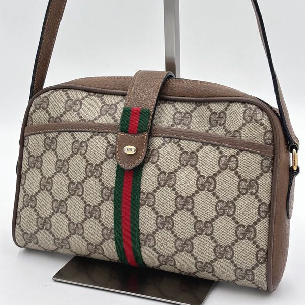 GUCCI オールドグッチ シェリーライン GG柄 レザー ショルダーバッグ