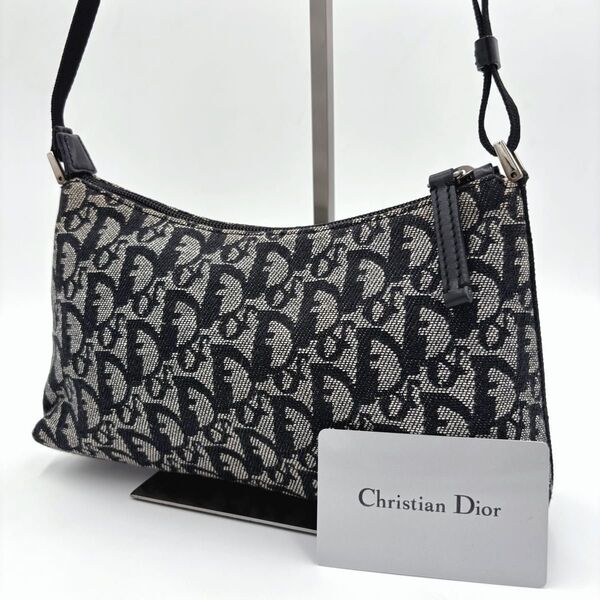 ChristianDior クリスチャンディオール トロッター アクセサリーポーチ ショルダーバッグ ブラック