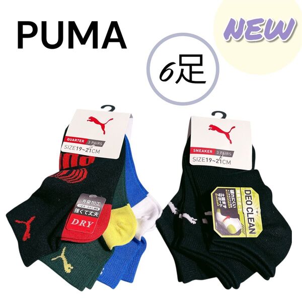 【新品】PUMA 靴下6足set スニーカーソックス 19-21cm プーマ