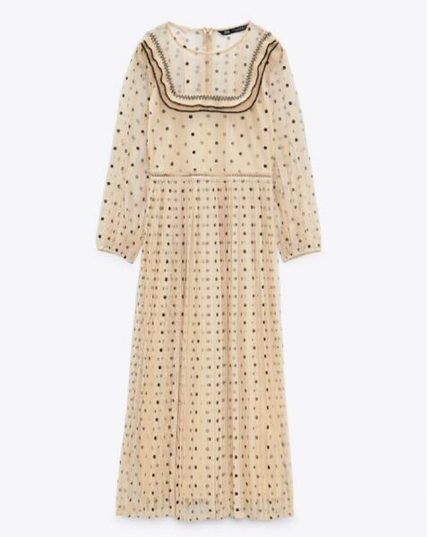 ZARA ポルカドット シースルーワンピース