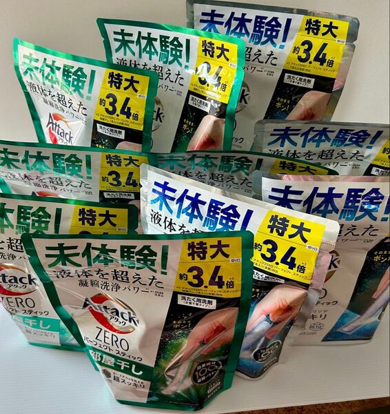 特大サイズ アタック ZERO パーフェクトスティック 24本入り× 10袋