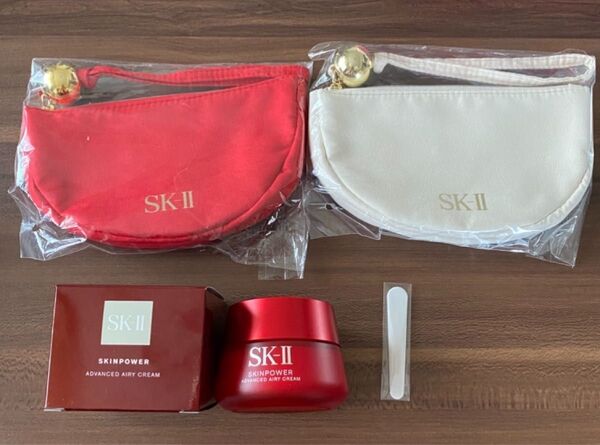 SK-II スキンパワー アドバンスト エアリークリーム (乳液状美容クリーム)80g SK2 エスケツー ポーチ