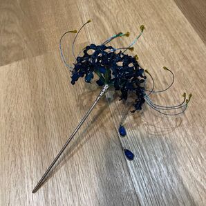 青い彼岸花 かんざし