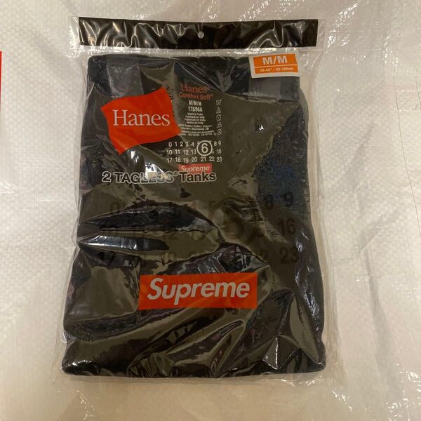 Supreme x MM6 Maison Margiela Hanes Tagless Tank Top 黒 シュプリーム