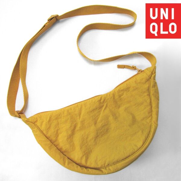 UNIQLO / ユニクロ イエロー ラウンドミニショルダーバッグ 破れあり