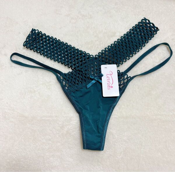 Tバック ショーツ ソング グリーン フリーサイズ セクシー下着
