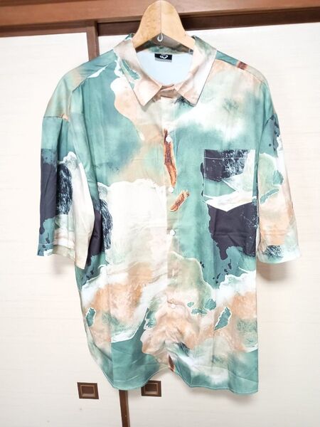 総柄シャツ メンズ 半袖シャツ オープンカラーシャツ アロハシャツ