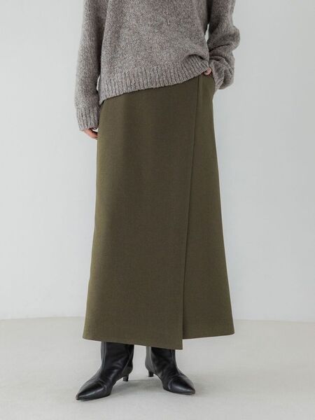 crewre ウールライクラップロングスカート size2