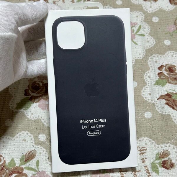 アップル純正 iPhone 14 Plus レザーケース ミッドナイト