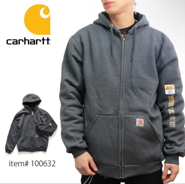 Carhartt カーハート ロゴ ダブルフェイス アクティブ ジップ パーカー