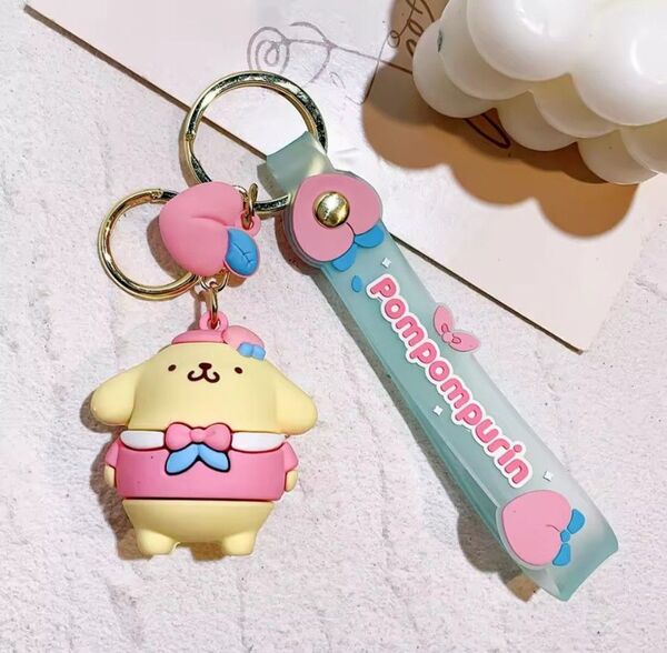 可愛い SANRIO ポムポムプリン キーホルダー バッグチャーム 地雷系