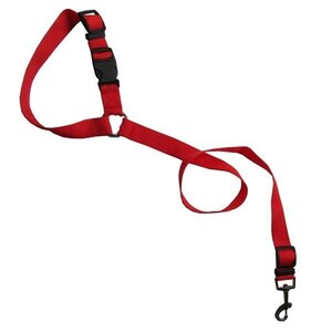 ヘッドレスト装着型 ペット用 シートベルト 愛犬を守る 安全ベルト 簡単装着 長さ調節可能 車専用 リード （レッド）