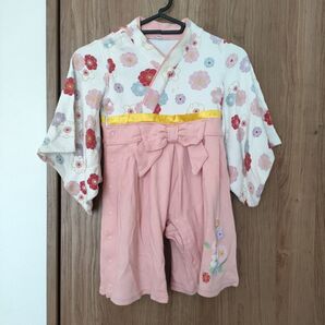 ベビー袴ロンパース 90 ピンク