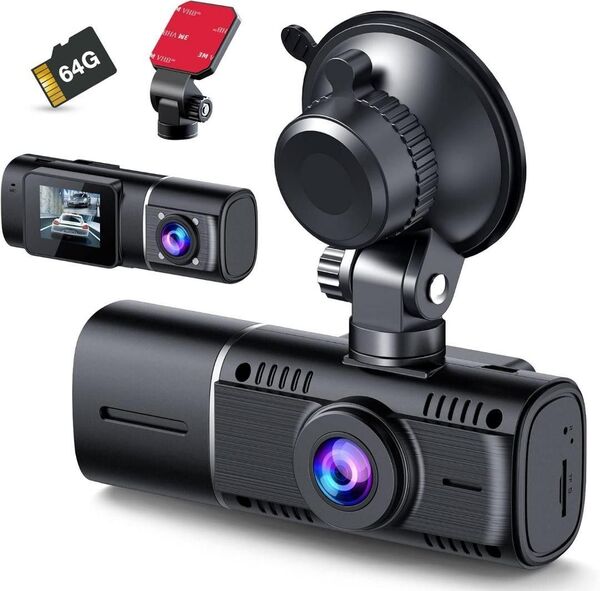 ドライブレコーダー 1080PフルHD 車内外録画 170度超広角 LED信号 小型ドラレコ 良コスパ