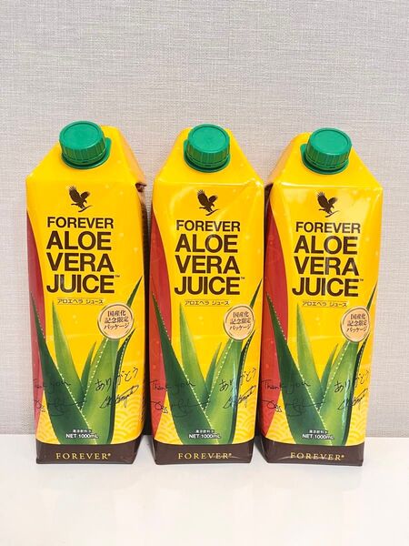 【新品未開封】 アロエベラジュース フォーエバー 1000ml 3本セット 2箱 国内製造記念限定デザイン FLP
