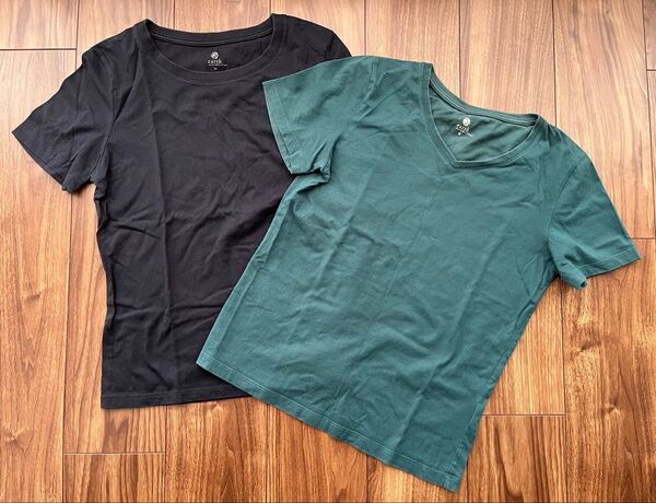 アースミュージック&エコロジー Tシャツ 2枚セット ネイビー グリーン