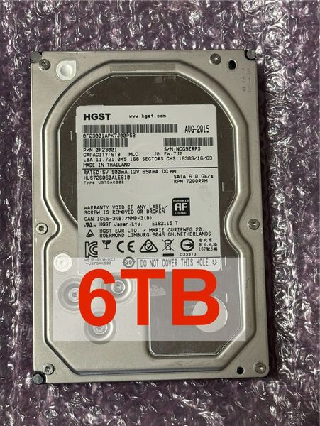 HDD 6TB HGST HUS726060ALE610 3.5 インチSATA