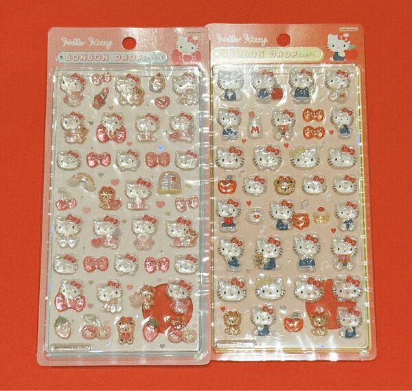 サンリオ ハローキティ ボンボンドロップシール 立体シール キャラクターシール 可愛い 2種