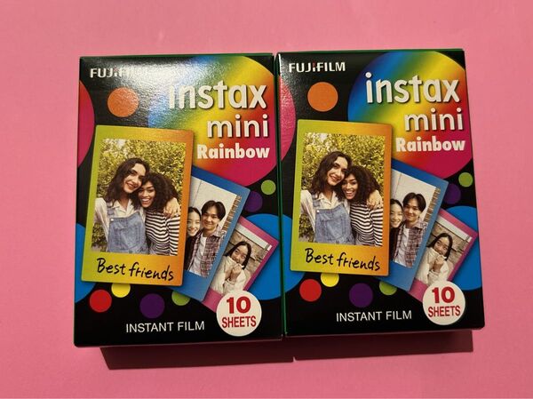 instax mini Rainbow フィルム 10枚 2箱 合計20枚セット 新品未開封 FUJIFILM チェキ
