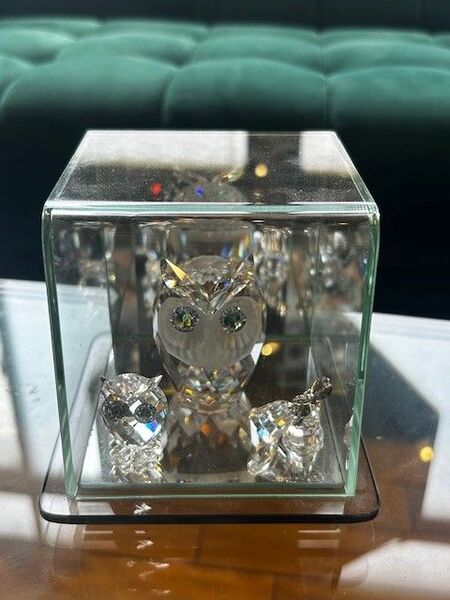 SWAROVSKI スワロフスキー フクロウ 置物 3個セット