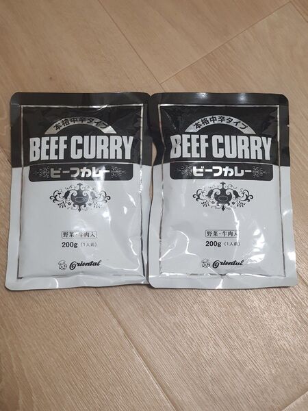 オリエンタル 本格 中辛 ビーフカレー レトルトカレー 200g×2袋 2025.7.16