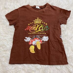【最終価格】Disney ミニーマウス レディース 半袖Tシャツ ブラウン 古着