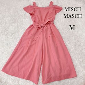 MISCH MASCH ミッシュマッシュ レディース 肩出しサロペット オールインワン リボン ピンク 可愛い 38 Mサイズ