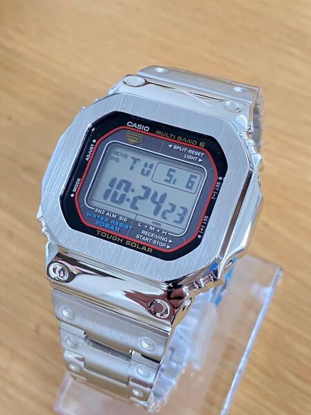 新品 フルメタル CASIO カシオ G-SHOCK GW-M5610U GW-M5610 カスタム デジタル腕時計 ステンレス