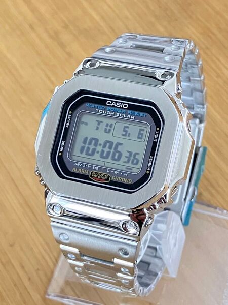 新品 フルメタル CASIO カシオ G-SHOCK G-5600UE G-5600E カスタム デジタル腕時計 ステンレス