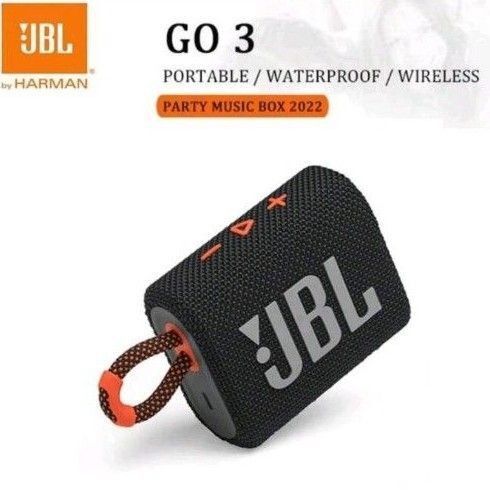 JBL GO3 Bluetoothスピーカーブラック×オレンジ USB C充電/防塵防水/パッシブラジエーター搭載/ポータブル