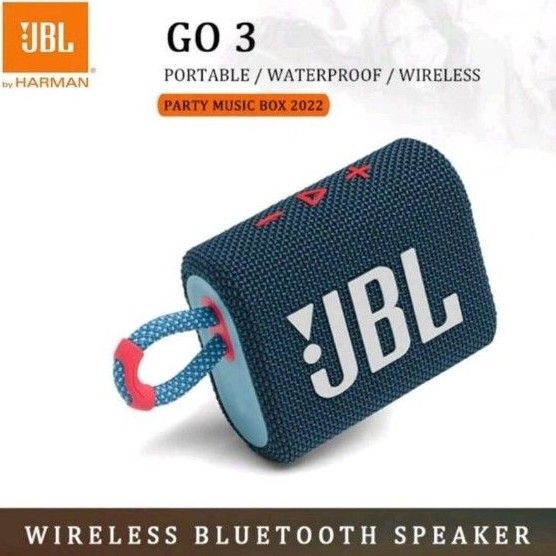 JBL GO3 Bluetoothスピーカーネイビーブルー USB C充電/防塵防水/パッシブラジエーター搭載/ポータブル