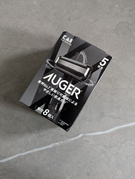 【未使用】貝印 オーガー AUGER 5枚刃 替刃 8個入 カミソリ 髭剃り